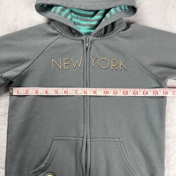 Disney Mickey Mouse New York Statue of Library Kids Hooded Sweatshirt size 9/10 - Picture 8 of 9